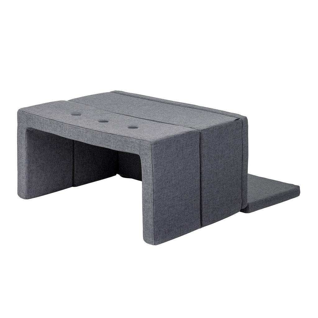 by KlipKlap KK Play Fold legesofa og boldbassin Square – Blågrå med grå