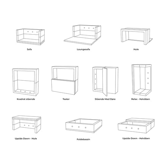 by KlipKlap KK Play Fold legesofa og boldbassin Square – Sand