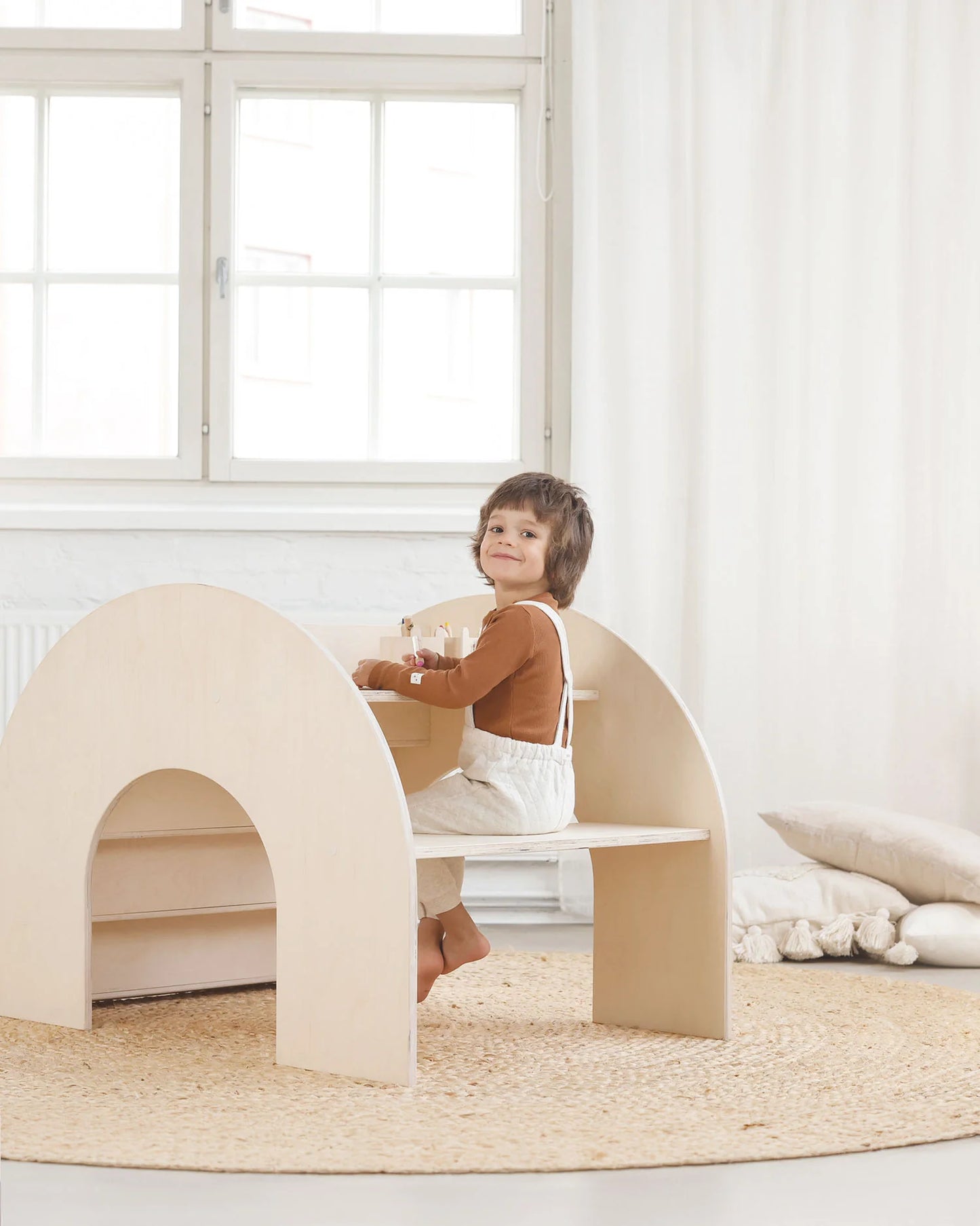 FitWood KUMPU Montessori reol og bord – birk
