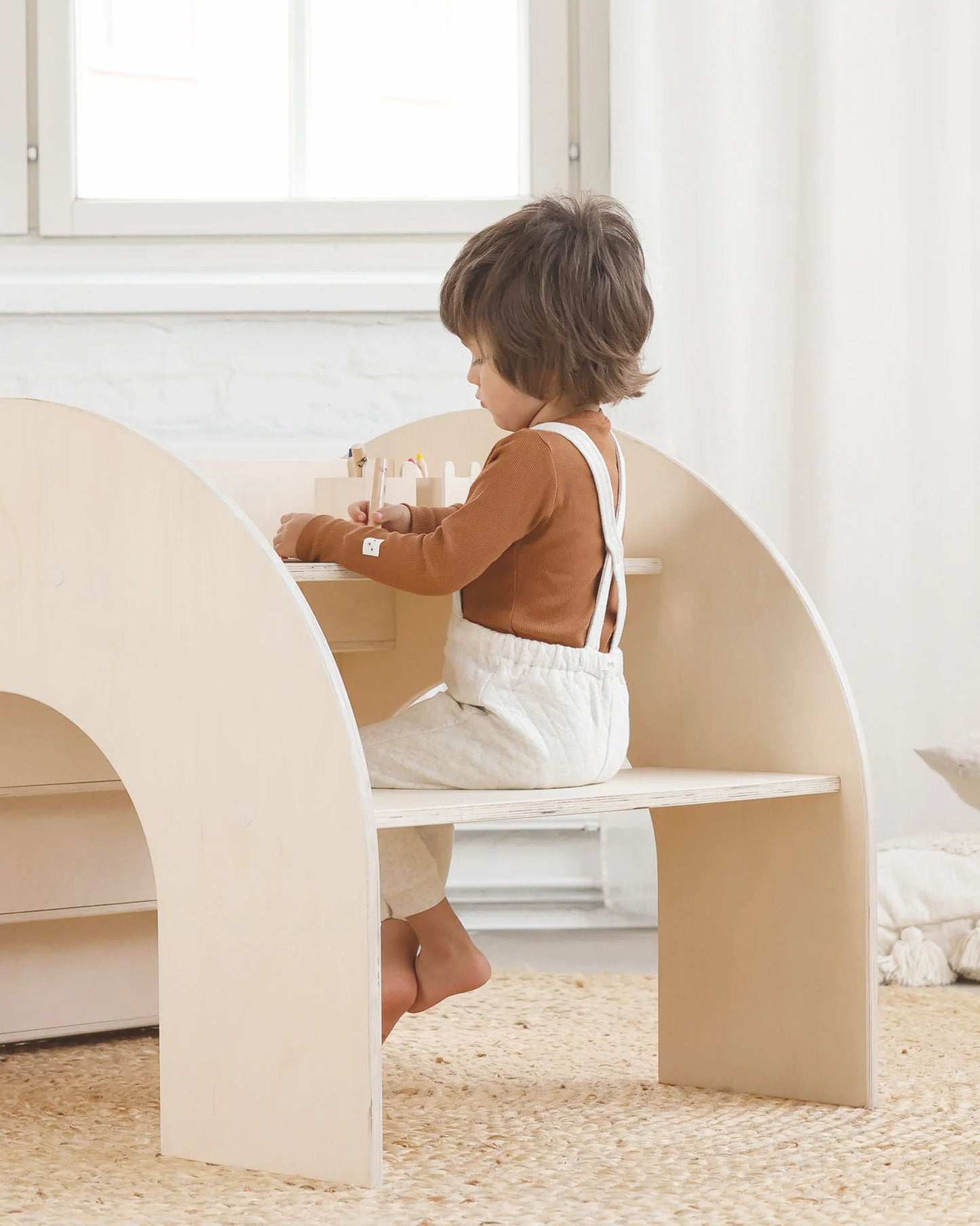FitWood KUMPU Montessori reol og bord – birk