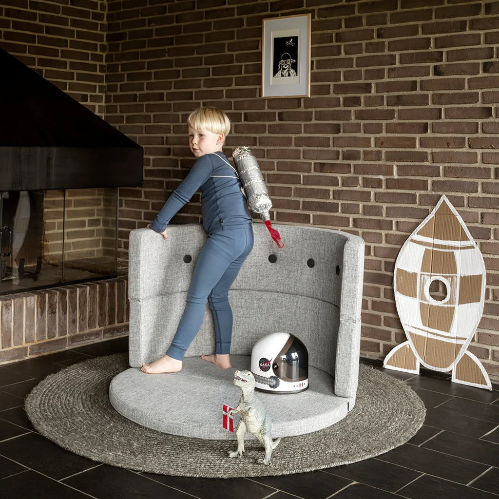 by KlipKlap KK Play Fold legesofa og boldbassin Circle – Multigrå med grå