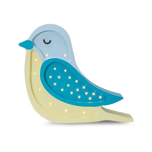 Little Lights Bird lampe i træ - flere farver