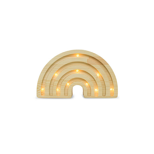 Little Lights Regnbue Mini lampe i træ - flere farver