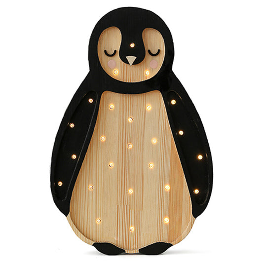 Little Lights Baby Penguin lampe i træ - flere farver