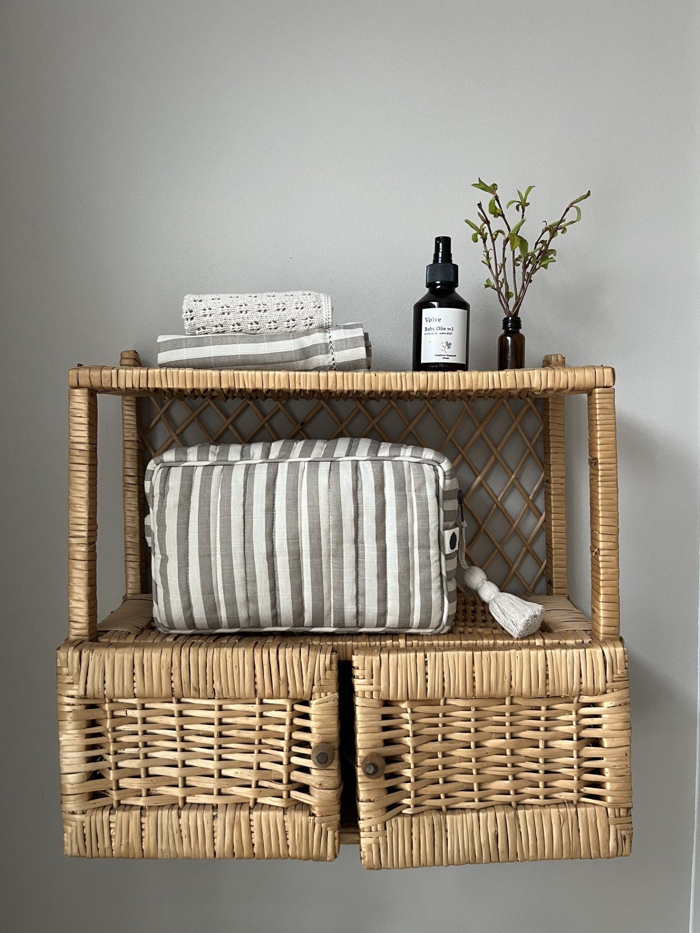 Pine Cone Lulu toilettaske – Mushroom Stripe