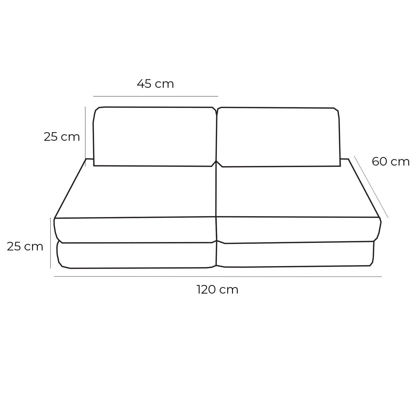 Small Modular Sofa for Kids - Slimcord Lavender