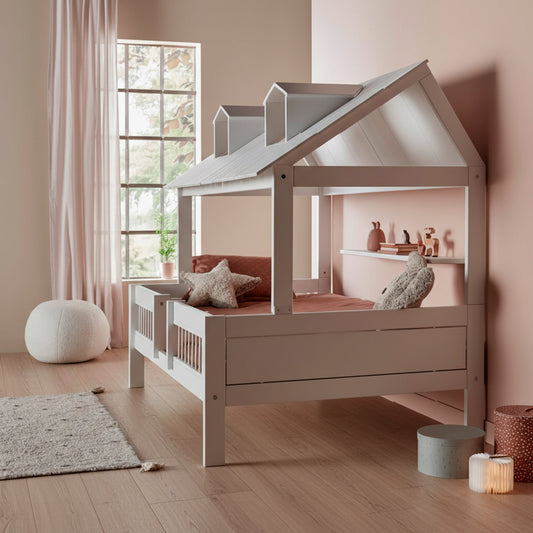 LIFETIME Kidsrooms børneseng med tag 120x200 cm – Beach House - hvid