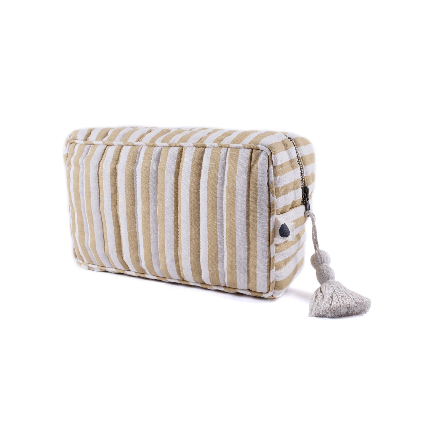 Pine Cone Lulu toilettaske – Mustard Stripe