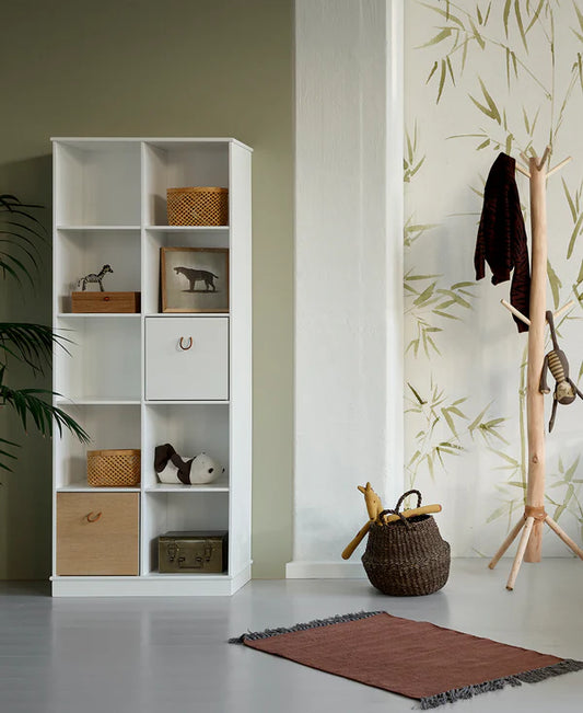 Oliver Furniture Wood reol 2x5 lodret med sokkel – hvid