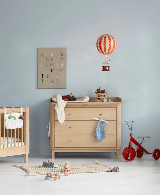 Oliver Furniture Wood puslekommode med 3 skuffer – eg