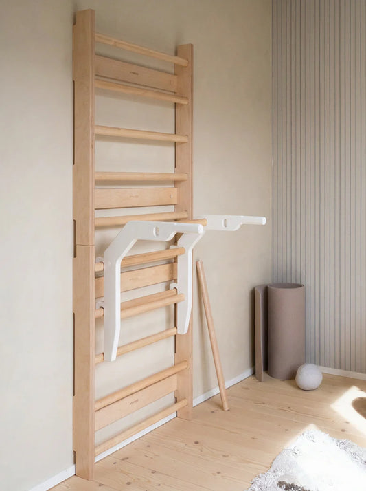 FitWood OKSA pull-up bar & dip station - hvid/birk