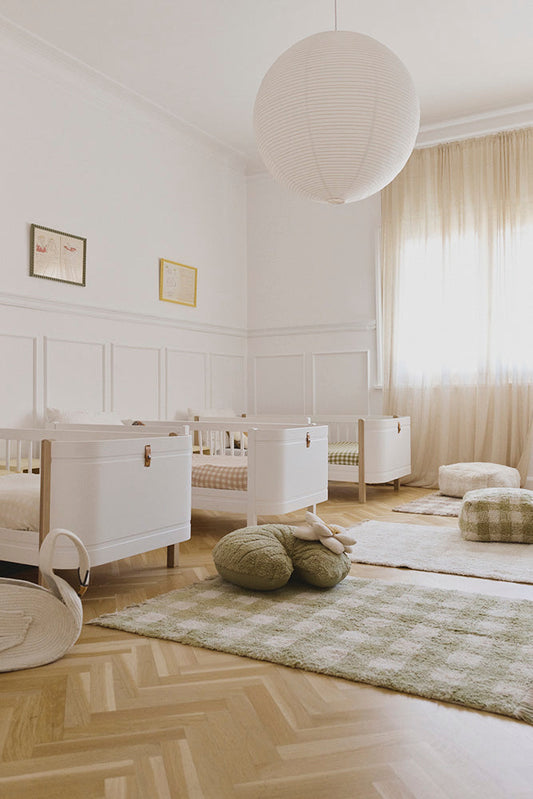 Lorena Canals vaskbart gulvtæppe Vichy Matcha 150 x 180 cm – grøn
