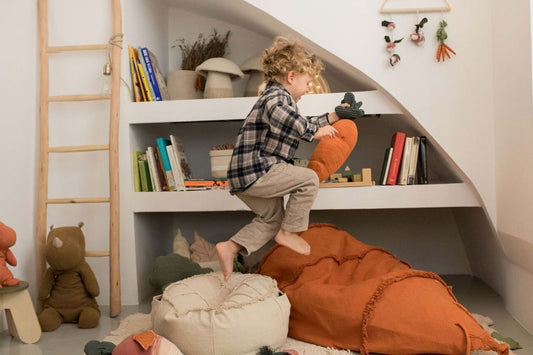 Lorena Canals sækkestol Cathy the Carrot – gulerodsformet puf