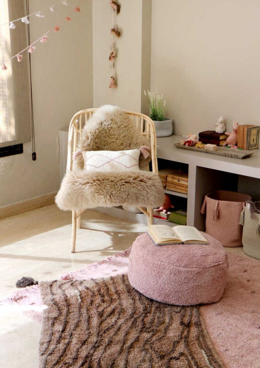 Lorena Canals puf Chill Vintage Nude – blød puf i nude