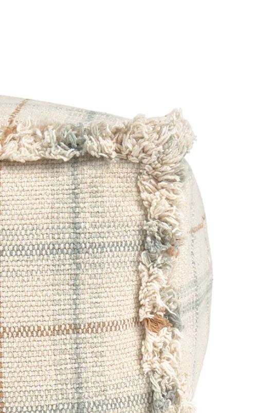 Lorena Canals håndvævet puf – Blue Sage