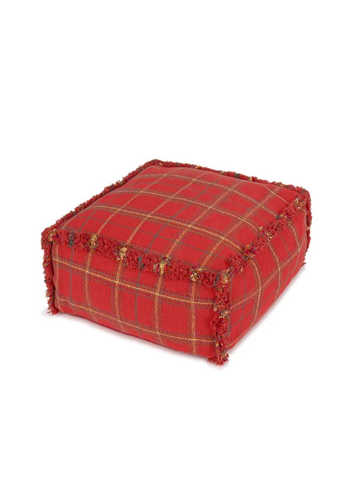 Lorena Canals håndvævet puf – Maple Red