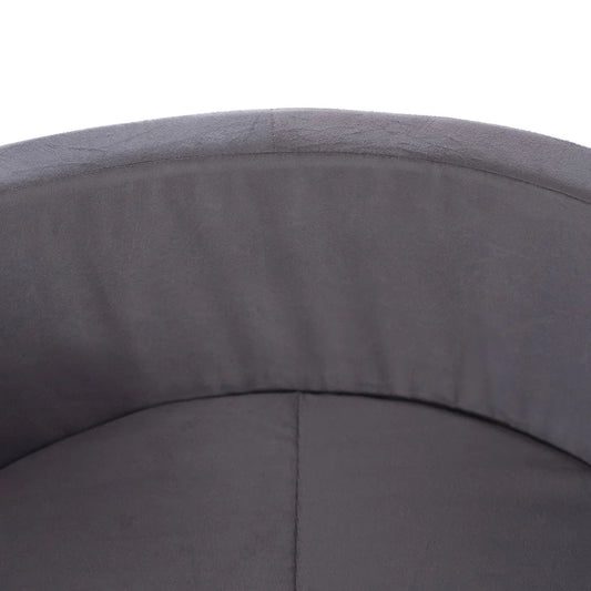 Plush Nest boldbassin uden bolde, rundt, 90x30 cm, grå, velour