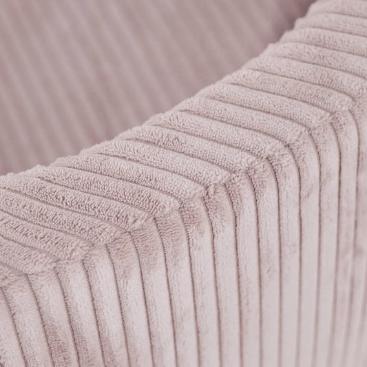 Plush Nest Boldbassin uden bolde, 90x30 cm, Rund, Lyserød, Bred Fløjl