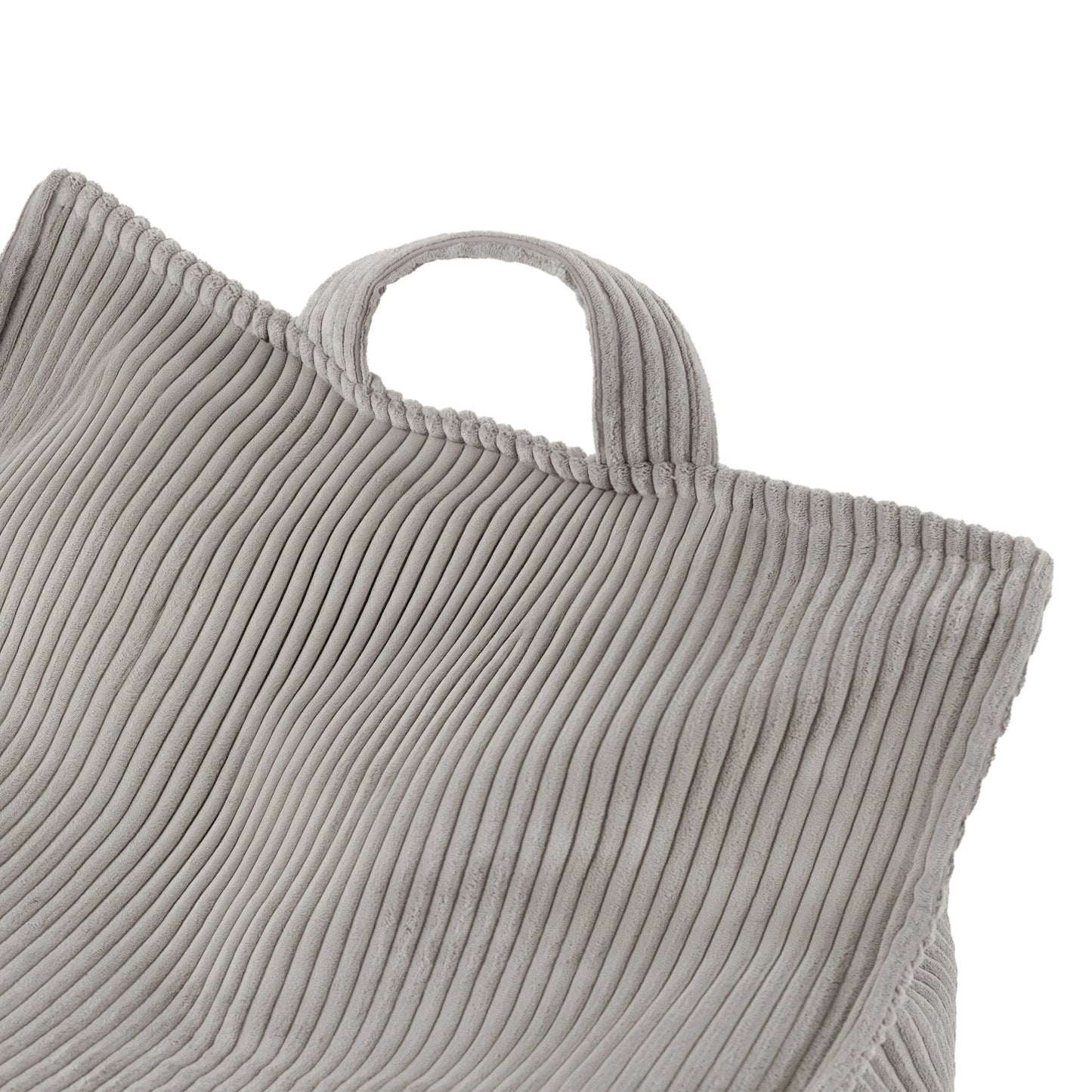 Plush Nest sækkestol Puffy Square – 77x67x50 cm, beige fløjl
