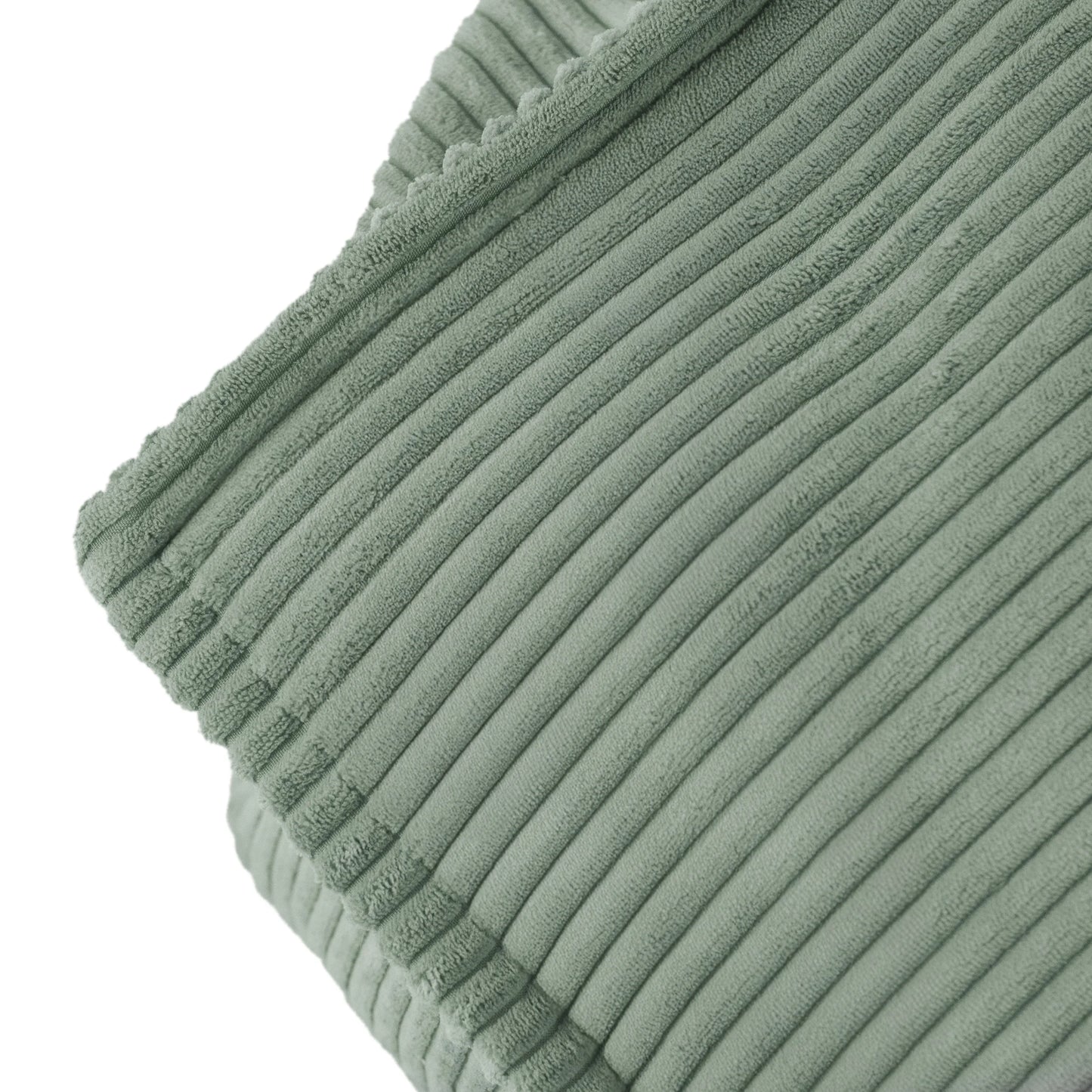 Plush Nest sækkestol Puffy Square – 77x67x50 cm, grøn fløjl
