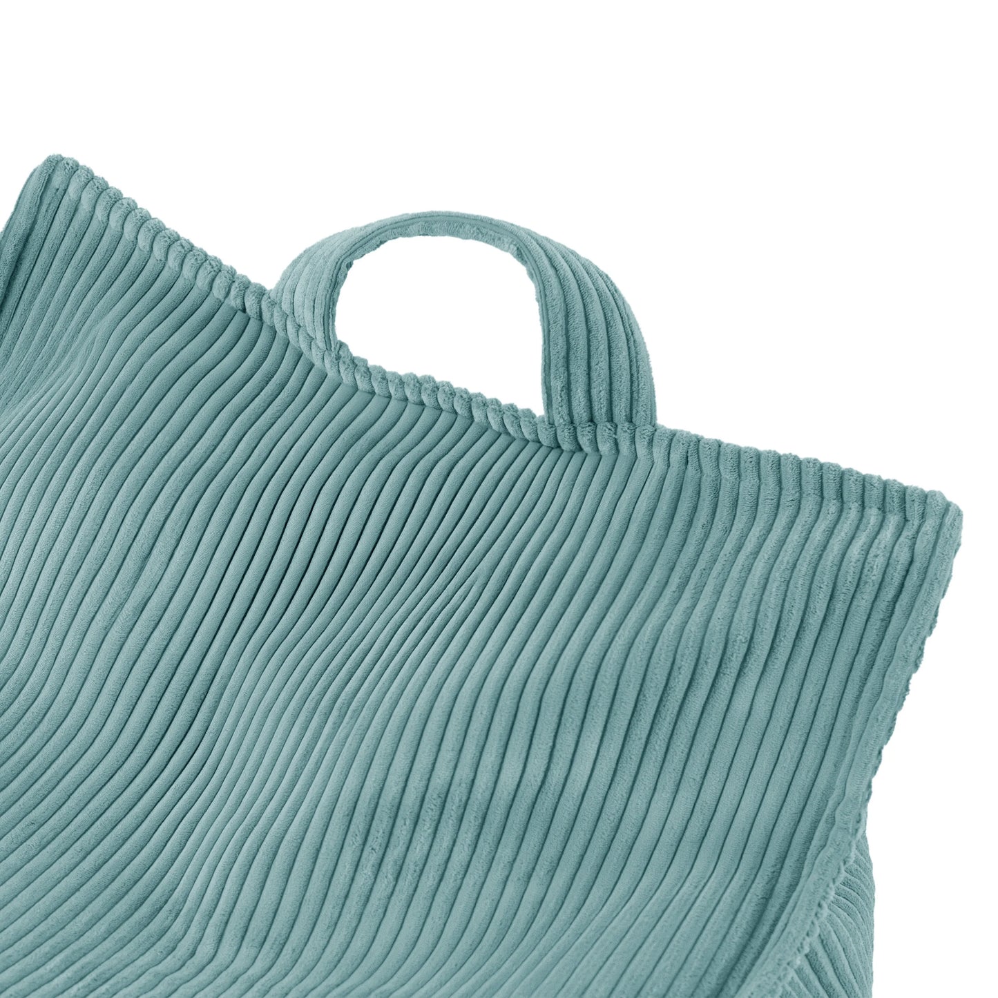 Plush Nest sækkestol Puffy Square – 77x67x50 cm, blå fløjl
