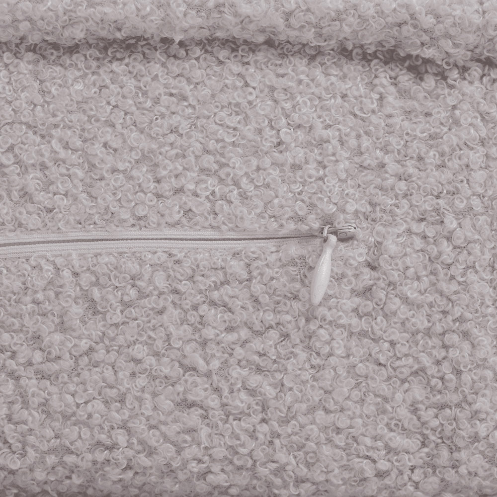 Plush Nest mini-legesofa til børn – 150x60x25 cm, Grå Lammeskindseffekt