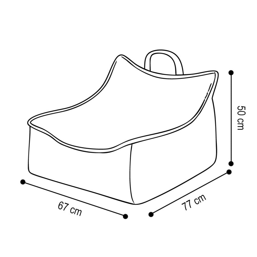 Plush Nest Puffy Square sækkestol 77×67×50 cm – cream teddy