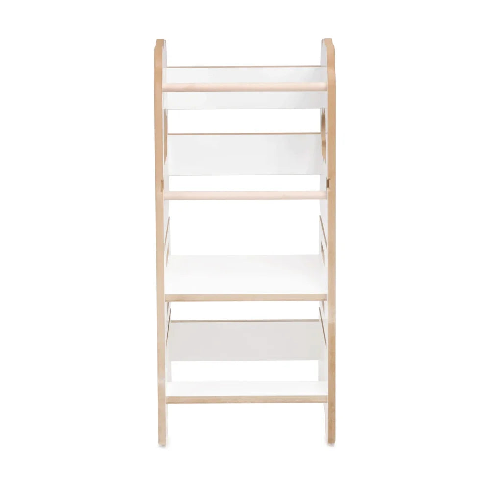Plush Nest læringstårn i træ – 2 trin, hvid sky