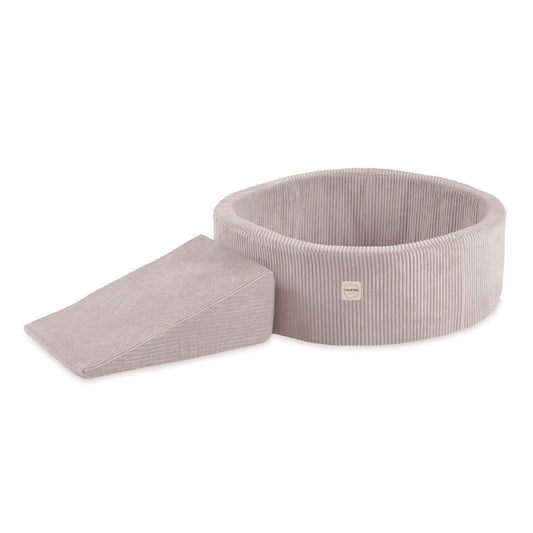 Plush Nest tumlesæt med boldbassin, triangel og 200 bolde, lyserød, premium fløjl