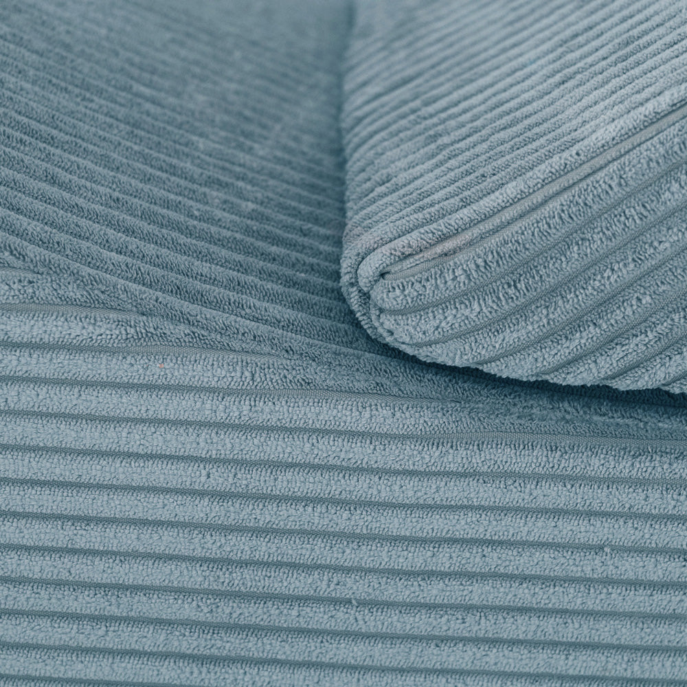 Plush Nest tumlesæt med 4 dele – Recliner 145x35x45 cm, blå premium fløjl