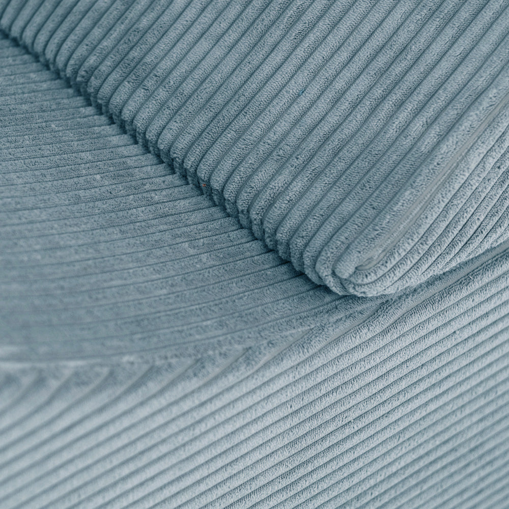 Plush Nest tumlesæt med 4 dele – Recliner 145x35x45 cm, blå premium fløjl