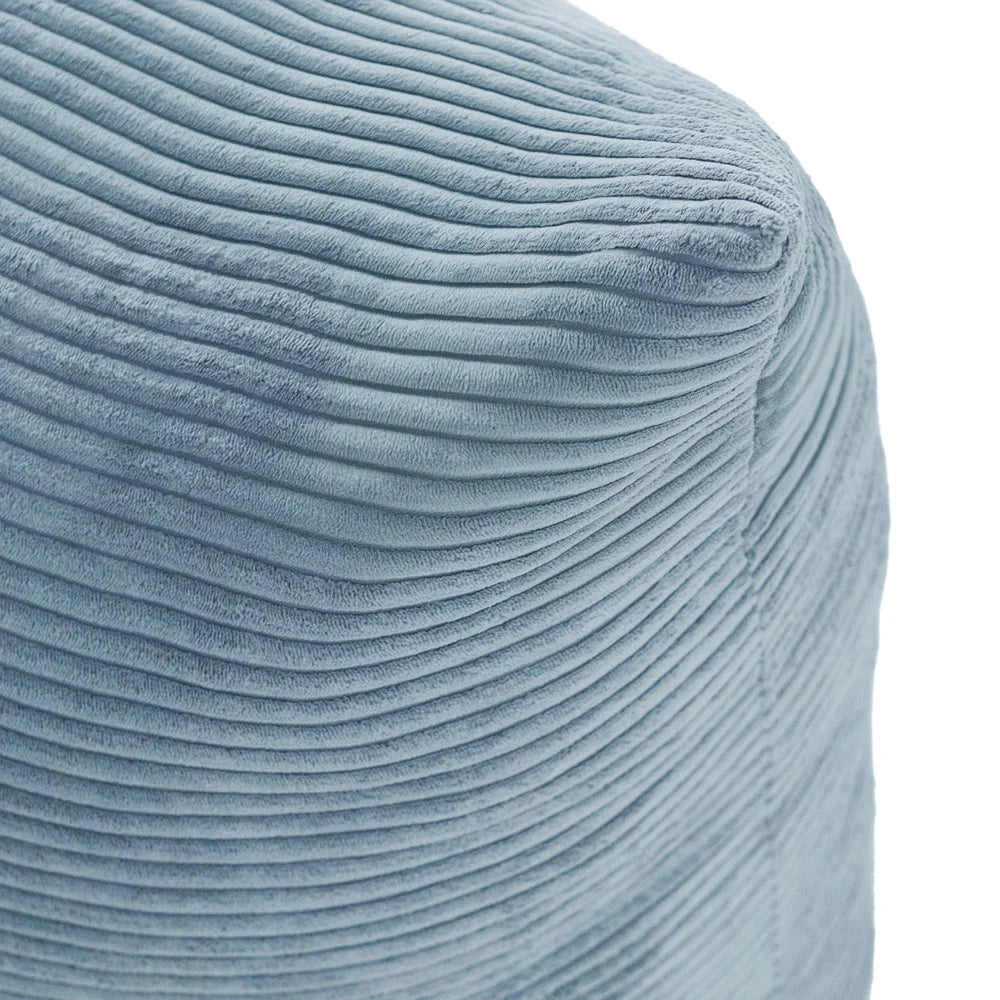 Plush Nest siddepuf, 120×80 cm, blå, premium fløjl