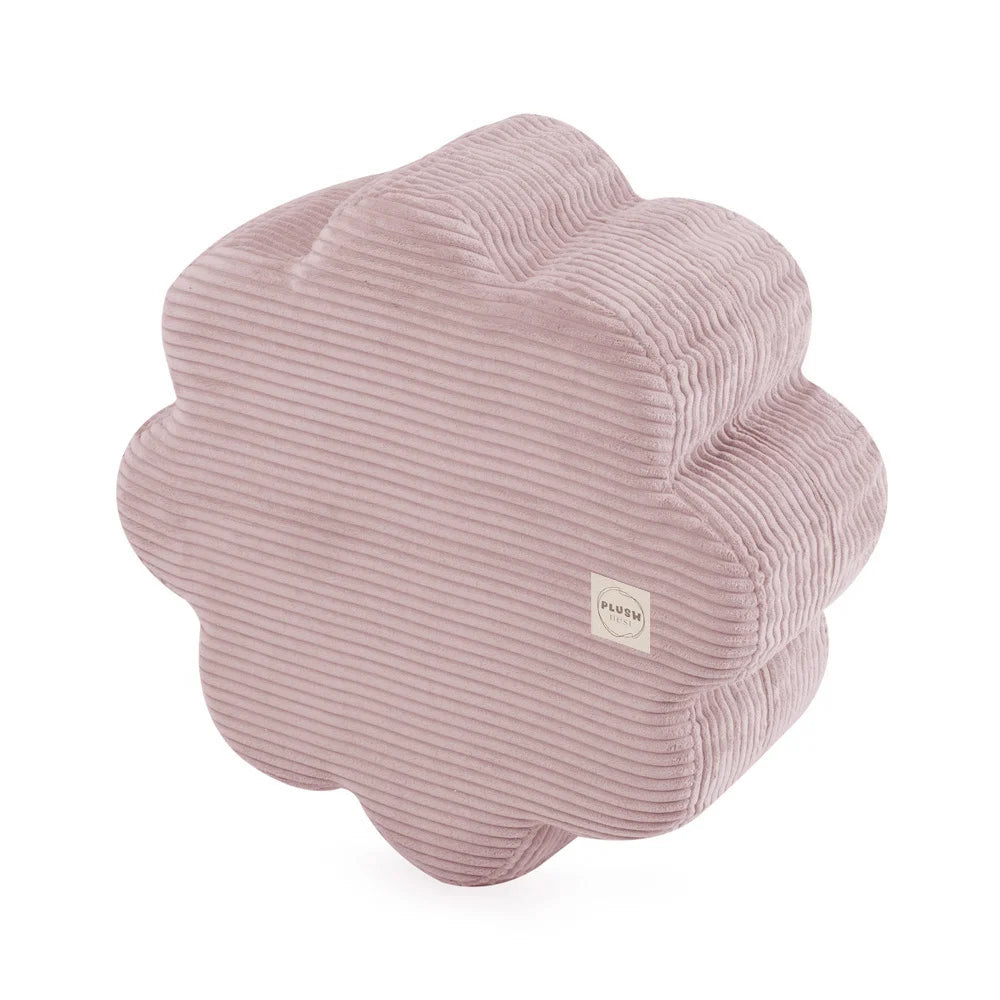 Plush Nest Flower puf, 54×25 cm, lyserød, premium fløjl