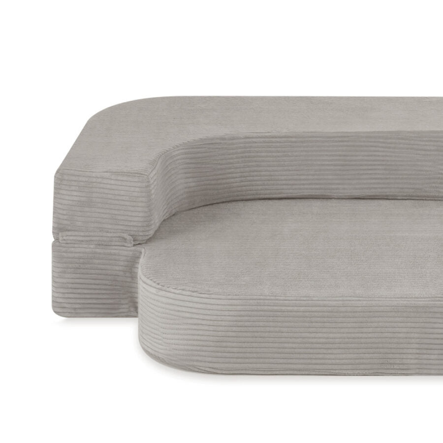 Plush Nest Foldie legesofa i fløjl 170 cm – beige