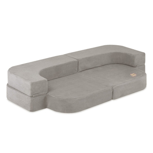 Plush Nest Foldie legesofa i fløjl 170 cm – beige