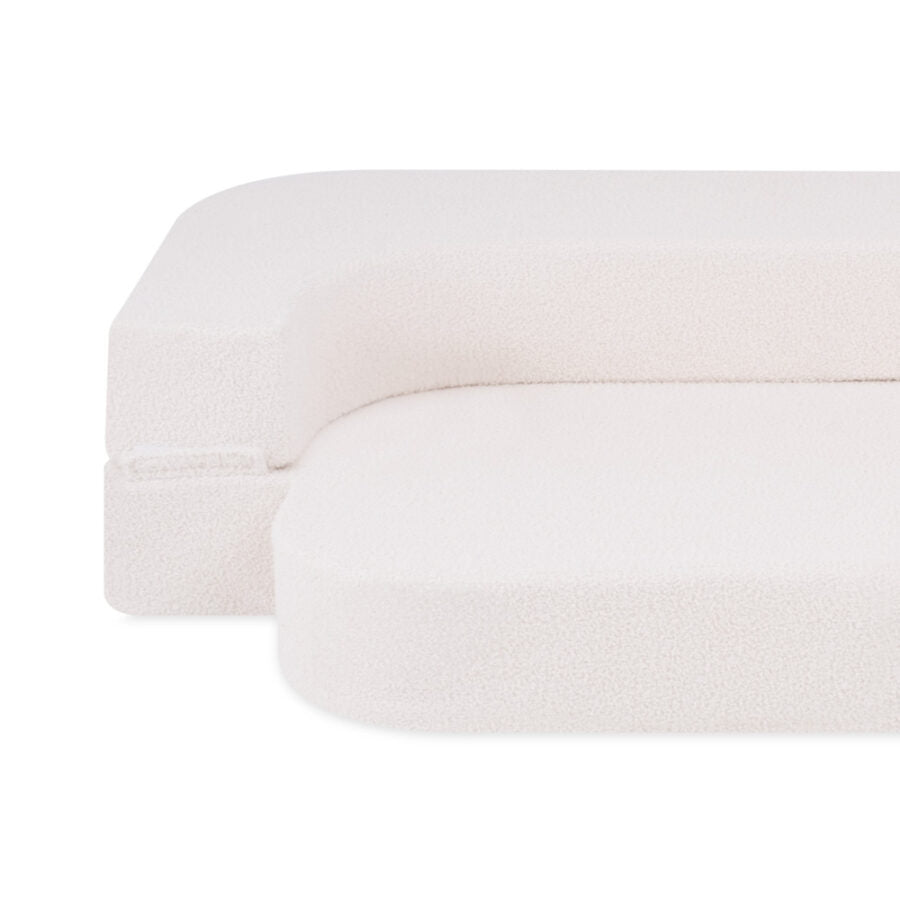 Plush Nest Foldie legesofa i bouclé 170 cm – creme