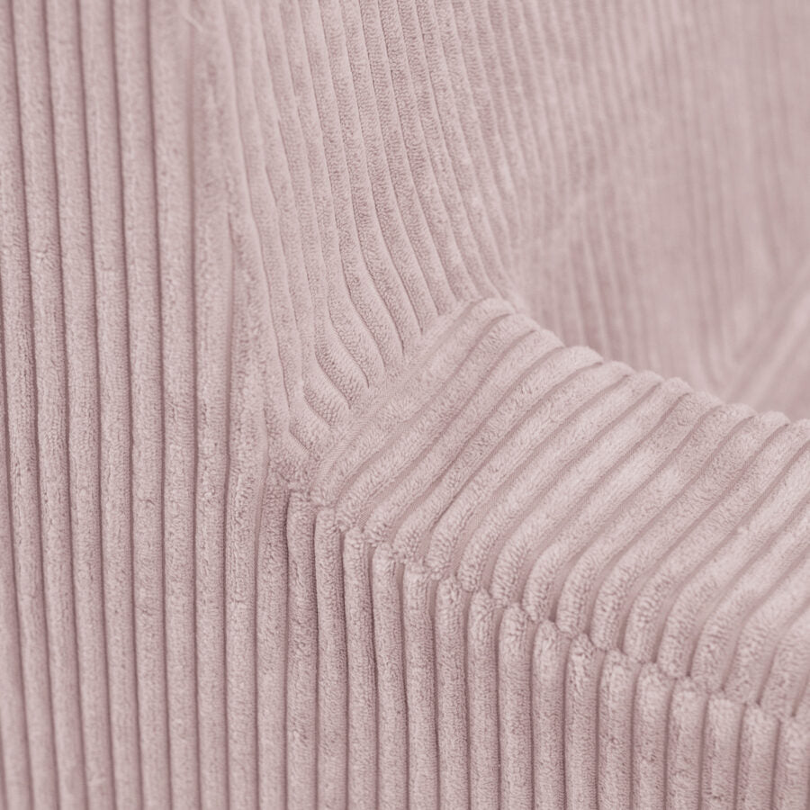 Plush Nest Foldie legesofa med armlæn i fløjl 100 cm – lyserød