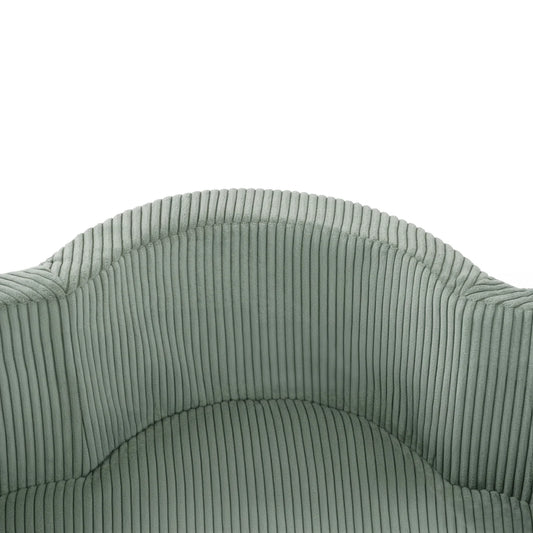 Plush Nest blomsterformet boldbassin – Floral Fun Zone, grøn fløjl, 95×30 cm, inkl. 200 bolde