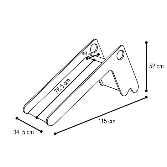 Plush Nest indendørs rutsjebane i træ til børn, hvid – Wooden Play