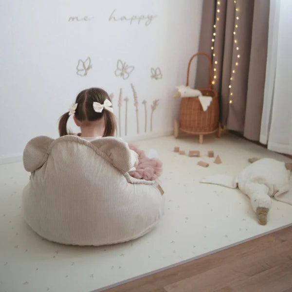 MeowBaby® sækkestol i Slimcord Teddy – Beige