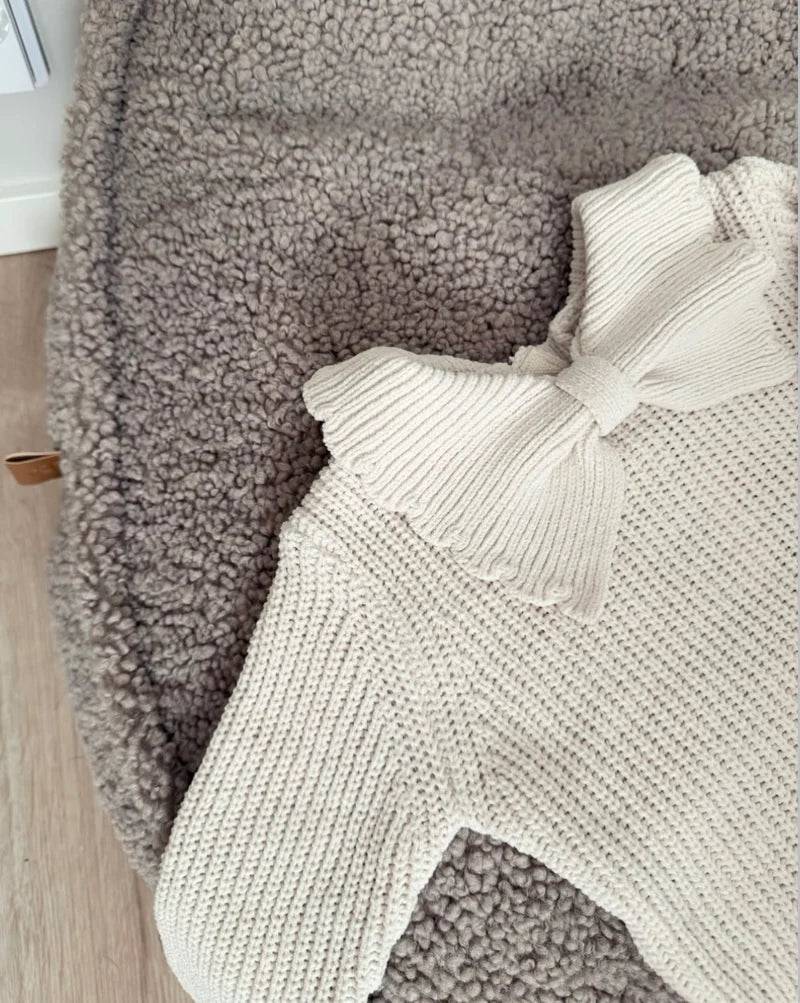 MeowBaby® Bearly Sækkestol – Teddy Grå