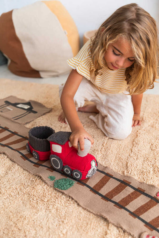 Lorena Canals Green Toy Ride & Roll Train – togleg på farten