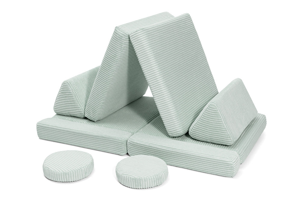 Shappy legesofa i fløjl – Pure Corduroy Mini 120 cm - Peppermint