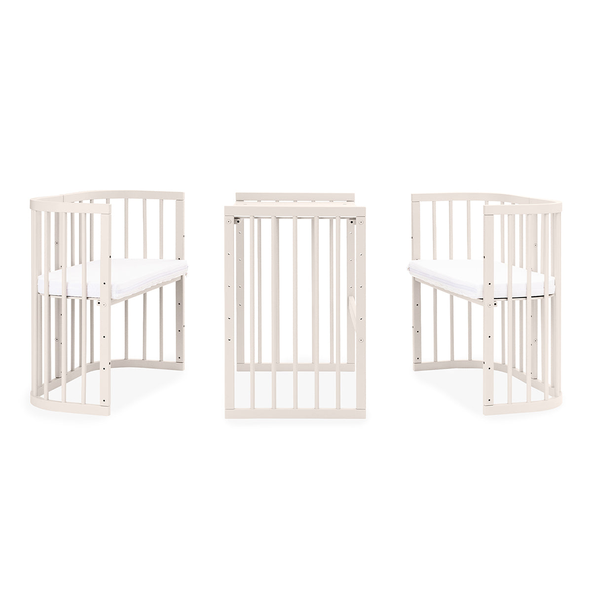 Waldin 7-i-1 tremmeseng med madras - Cashmere