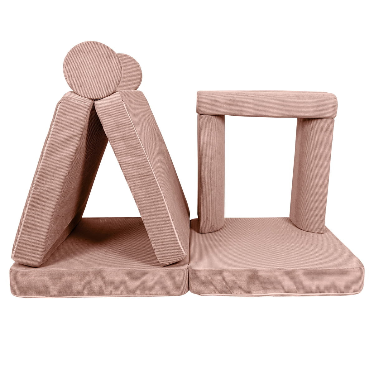 Meowbaby stor legesofa – Slimcord fløjl, pink