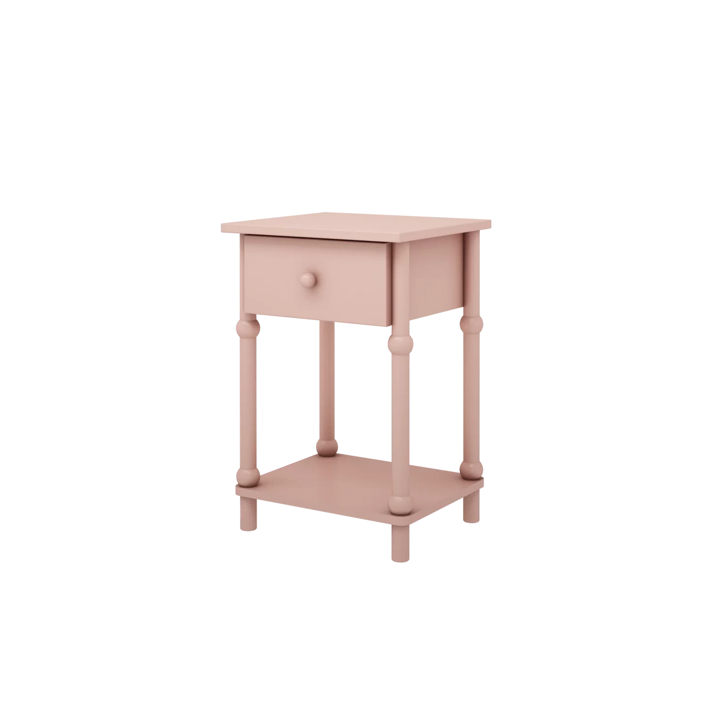 Wood Luck Design - Babushka - sengebord – lyserød