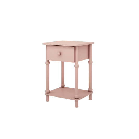 Wood Luck Design - Babushka - sengebord – lyserød