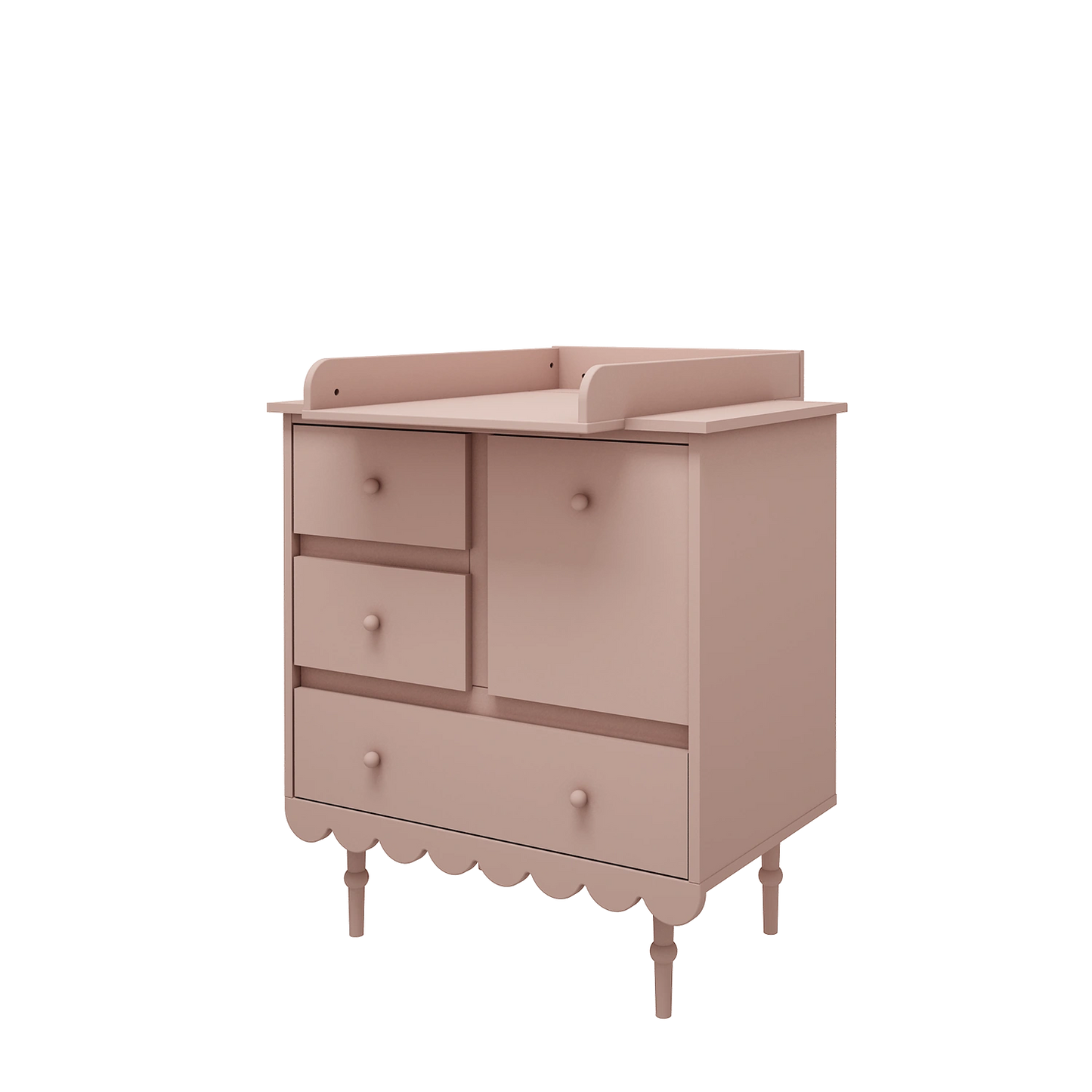 Wood Luck Design - Babushka - pusletop til kommode – lyserød