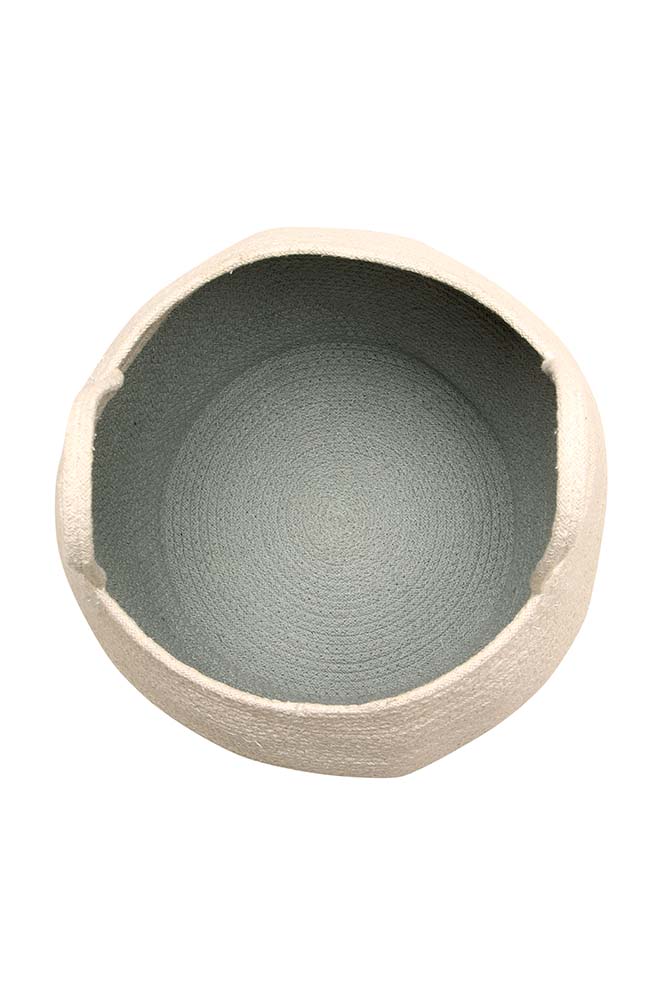 Lorena Canals opbevaringskurv med håndtag – Zoco Vintage Blue-Natural