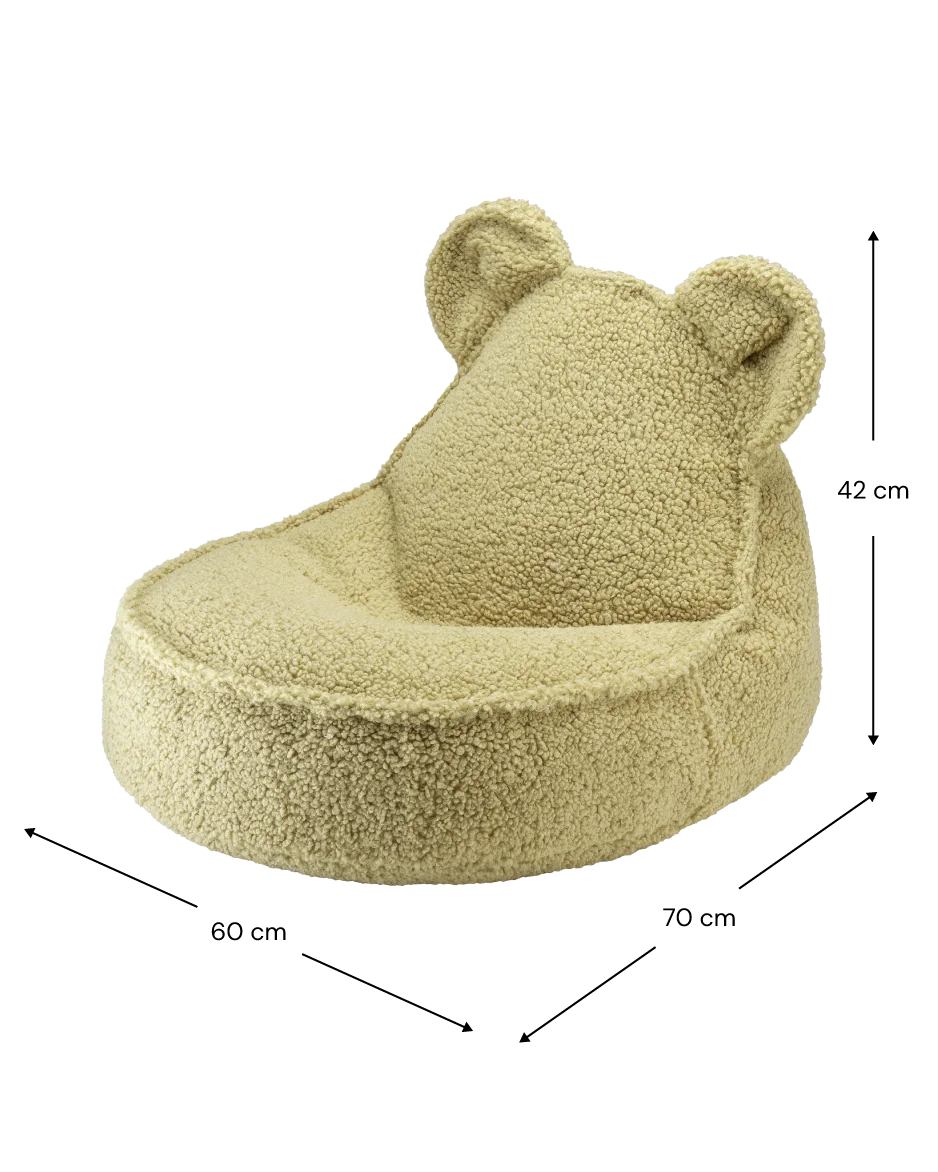 Wigiwama Bear sækkestol i teddy – Matcha